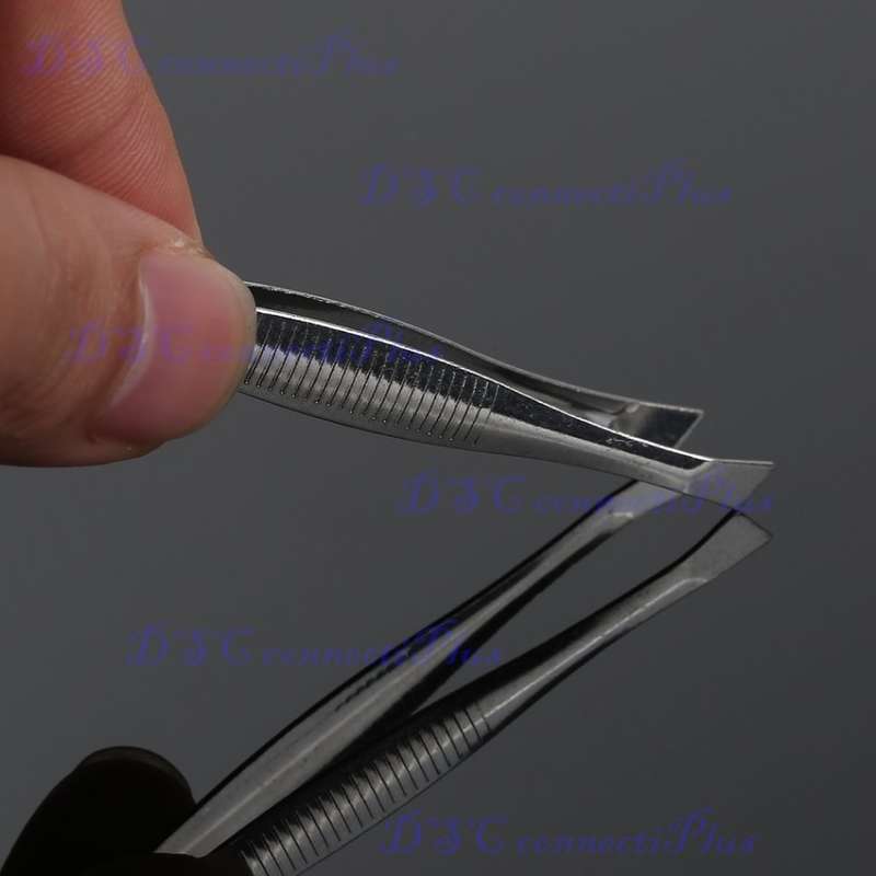 High Quality Stainless Steel Slanted Eyebrow Tweezer Professional Face Hair Remover Beauty Tool..!