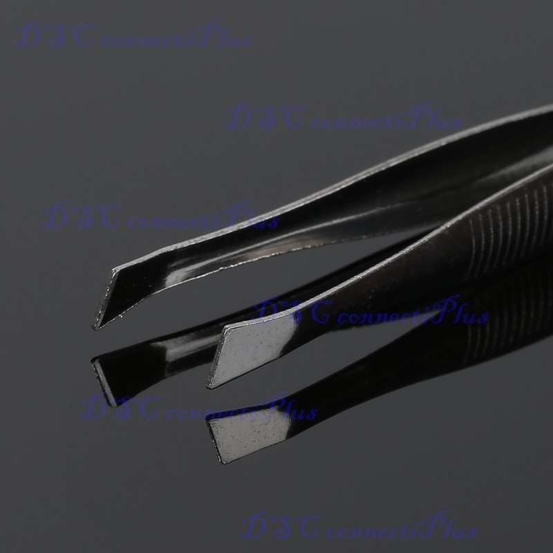 High Quality Stainless Steel Slanted Eyebrow Tweezer Professional Face Hair Remover Beauty Tool..!