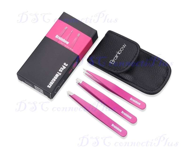 3pc/Set Eyebrow Eyelash Tweezers Stainless Steel for Facial Hair Removal Tools Eyelashes Extension!!