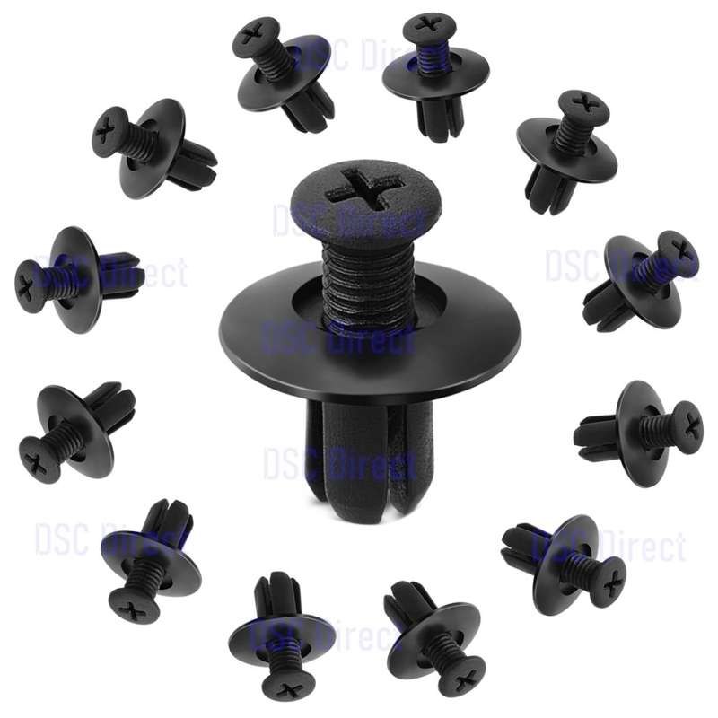 Push Type Car Auto Retainer Clip (Black)..!