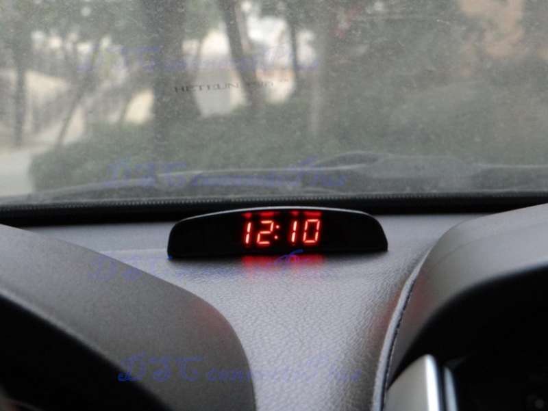Interior 3 In 1 Car Clock Thermometer Voltage Monitor - Seven Kinds of Display Modes, Blue Display!!