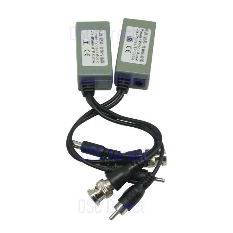 DC 12V 1 Channel Video/ Power/ Data Transceiver DMV200TA + DMV200RA (Grey+Black)..!