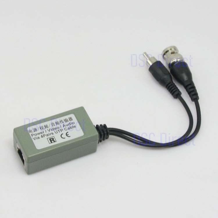 DC 12V 1 Channel Video/ Power/ Data Transceiver DMV200TA + DMV200RA (Grey+Black)..!