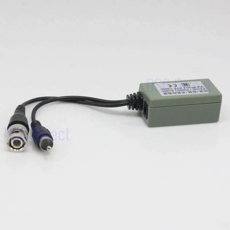 DC 12V 1 Channel Video/ Power/ Data Transceiver DMV200TA + DMV200RA (Grey+Black)..!
