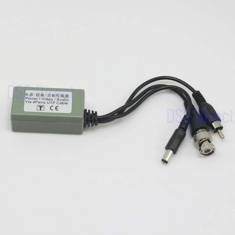 DC 12V 1 Channel Video/ Power/ Data Transceiver DMV200TA + DMV200RA (Grey+Black)..!