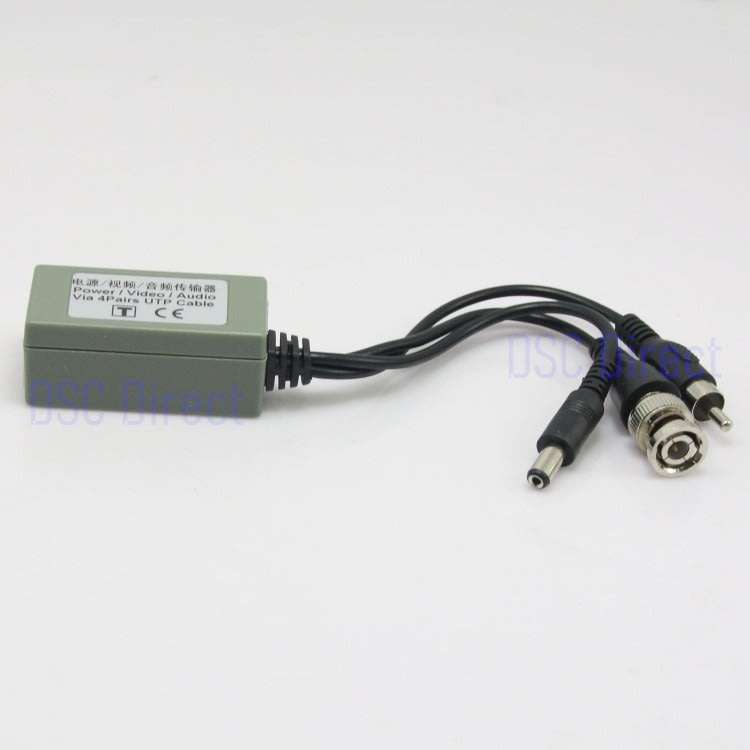DC 12V 1 Channel Video/ Power/ Data Transceiver DMV200TA + DMV200RA (Grey+Black)..!