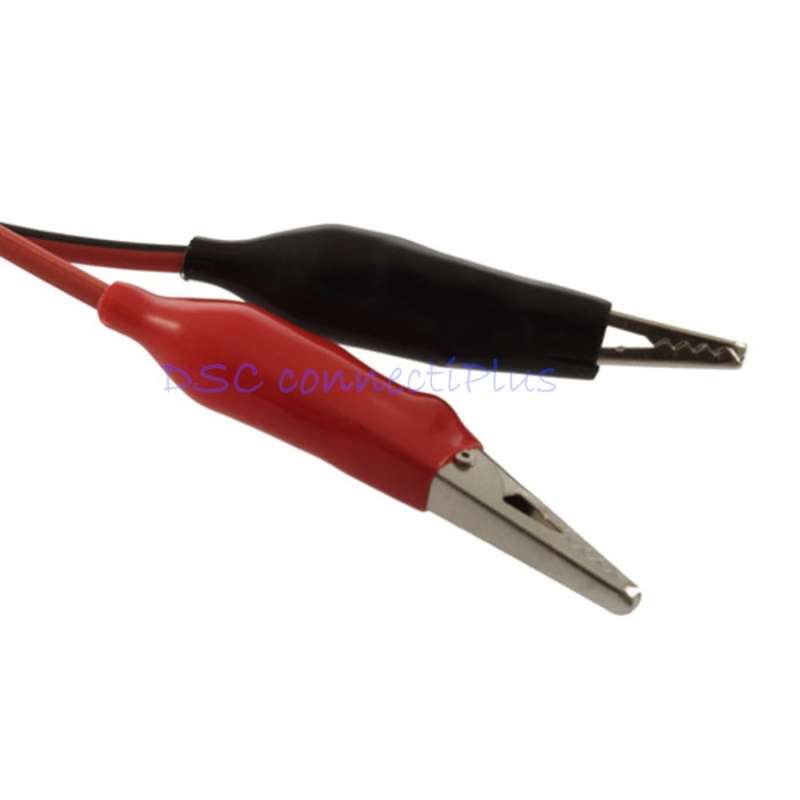 Alligator Test Lead Clip to Banana Plug Cable for Multimeters and Electronic Equipment (Black+Red)