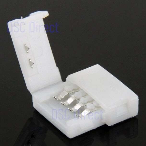 10mm PCB FPC Connector Adapter for SMD 5050 RGB LED Strip Lights (White)..!