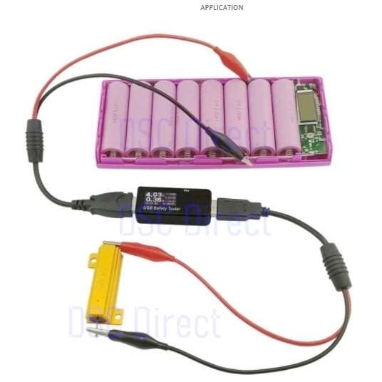 DIY USB Aligator Clips Crocodile Wire Male/Female to USB Line Detector DC Voltage Capacity Tester!!