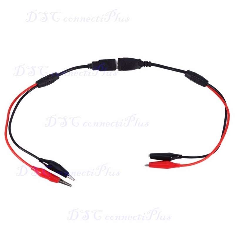 DIY USB Aligator Clips Crocodile Wire Male/Female to USB Line Detector DC Voltage Capacity Tester!!
