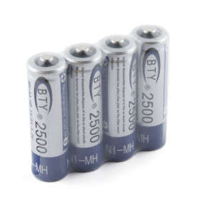 BTY 2500mAh NH-AA HR6 Rechargeable Battery Set (4-pack)..!
