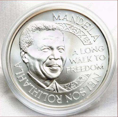 2001 Nelson Mandela Mint of Norway Proof Silver Medallion