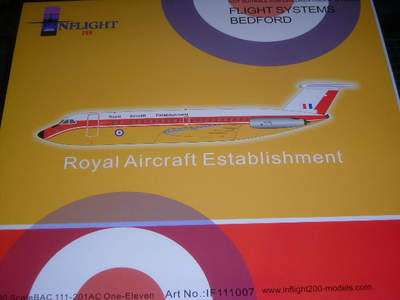 INFLIGHT 200 1/200 ROYAL AIRCRAFT ESTABLISHMENT BAC 111-201AC IF111007