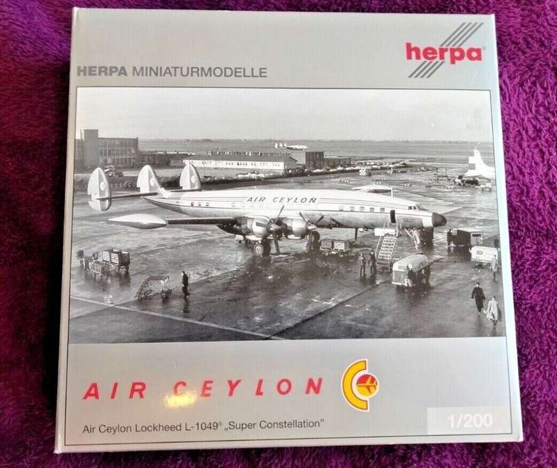 Herpa 1:200 Lockheed L1049 Super Constellation Air Ceylon Model 552134