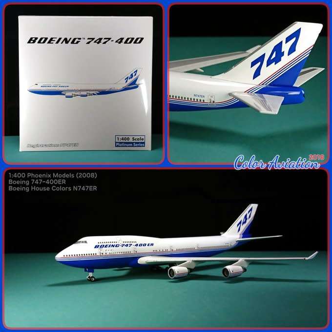 Phoenix Models Boeing Industries Boeing B747-400ER N747ER 1:400