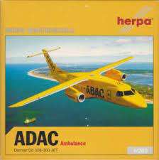 HERPA 1:200 ADAC AMBULANCE DORRIER DO328-300 JET 551359
