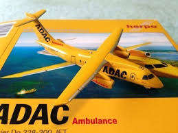 HERPA 1:200 ADAC AMBULANCE DORRIER DO328-300 JET 551359