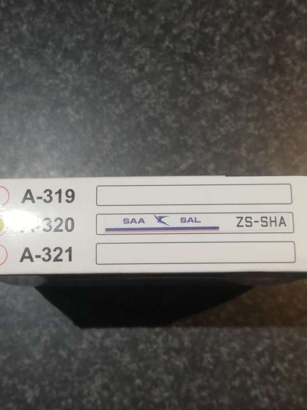 SOUTH AFRICAN AIRWAYS  1:400 A320 ZS-SHA