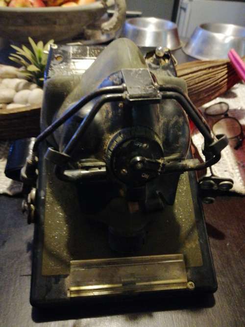 RAF oxygen mask Type A-13a 1945 to 1950 with a navigating knee pad