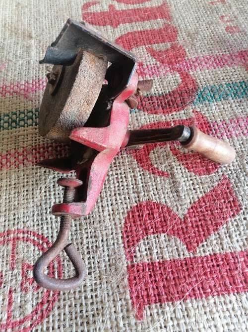 Old hand turned grind stone