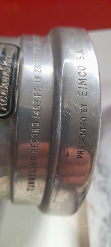 1956 World Tunneling Record memorial pewter mug