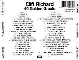 DOUBLE CD - CLIFF RICHARD - 40 GOLDEN GREATS