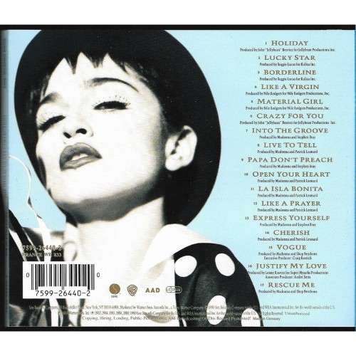 CD - MADONNA - THE IMMACULATE COLLECTION