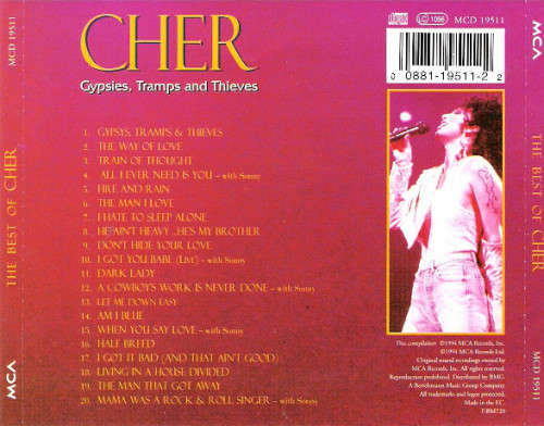 CD - CHER - GYPSIES, TRAMPS AND THIEVES
