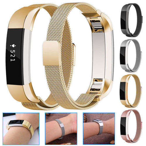 STAINLESS STEEL MILANESE LOOP REPLACEMENT BAND FOR FITBIT ALTA OR ALTA HR