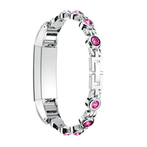 Silver Bling Replacement Band with Rhinestones for Fitbit Alta or Alta HR