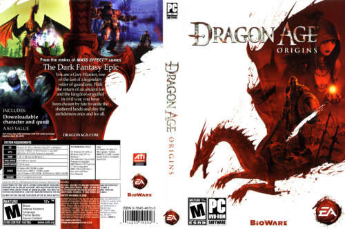 PC DVD ROM - DRAGON AGE - ORIGINS (AS NEW)