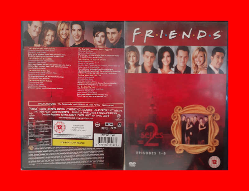 DVD - FRIENDS SEASON 2 EPISODES 1 - 6   -  REGION 2 EDITION