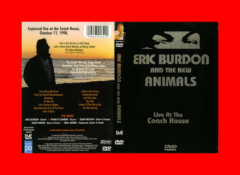 Eric Burdon and The New Animals Live at The Coach House DVD - Region 2 Edition