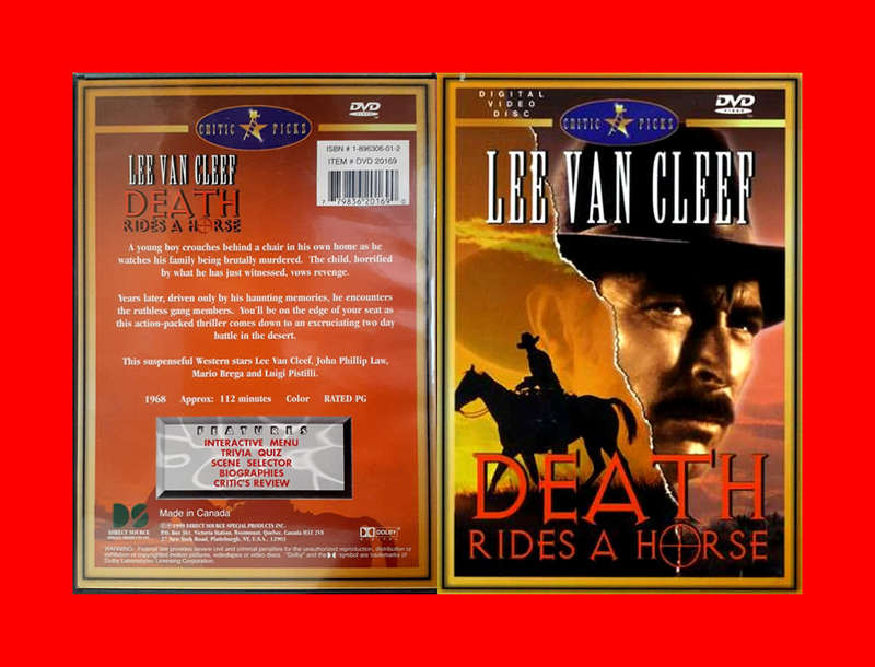 DVD - DEATH RIDES A HORSE  -  REGION 1 EDITION