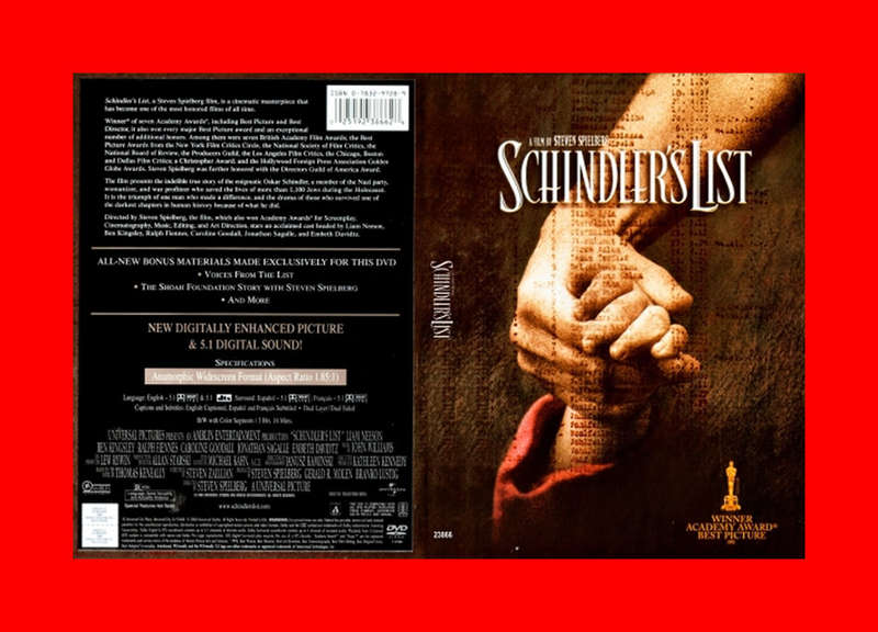 DVD: Schindler's List - Region 1 Edition