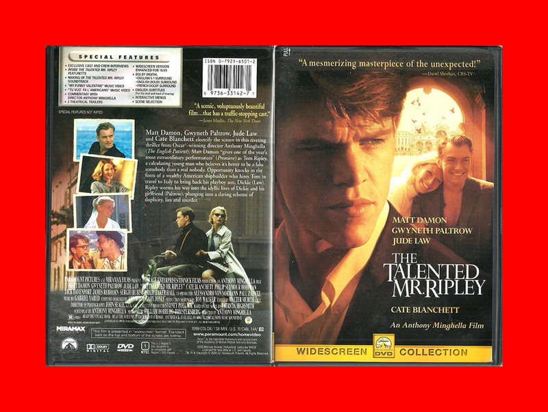 DVD - THE TALENTED MR RIPLEY  -  REGION 1 EDITION