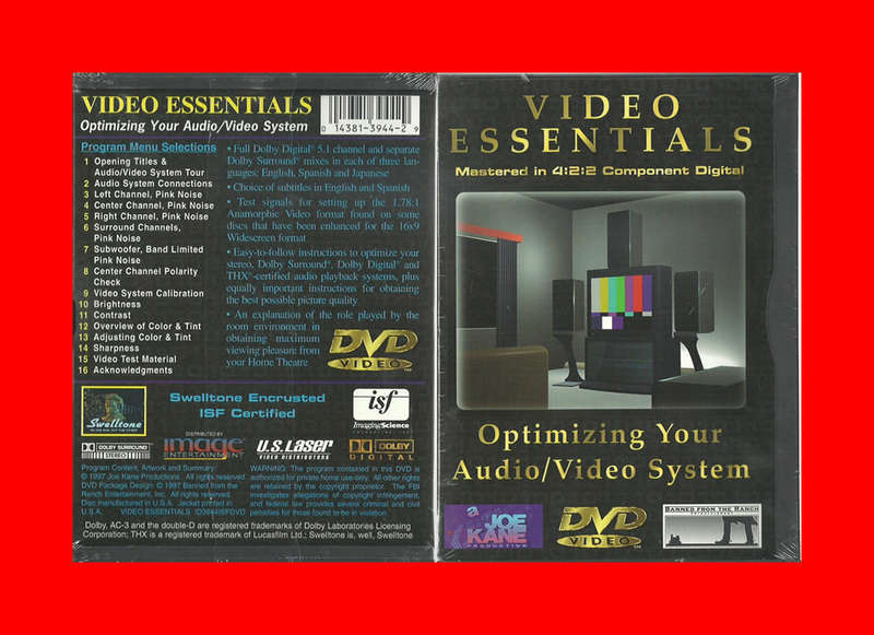 DVD - Video Essentials - Optimize Your Audio/Video System