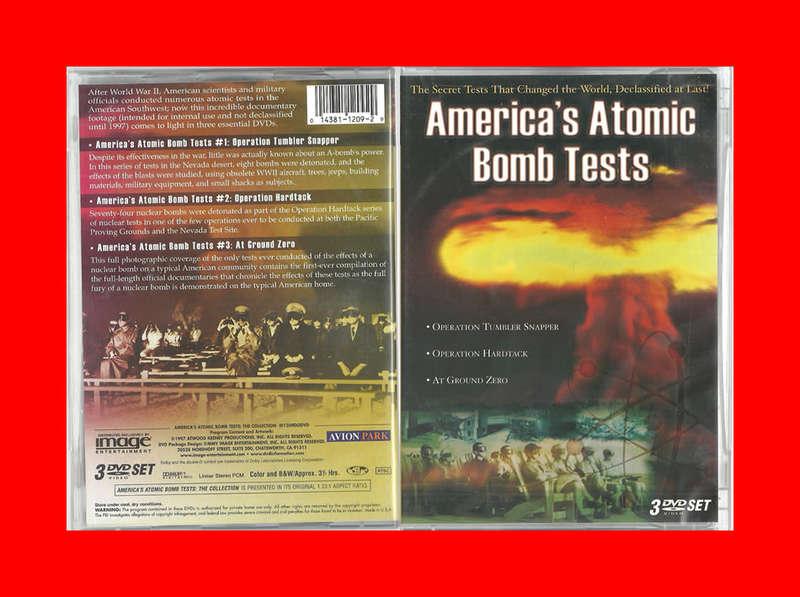 SALE! EXTREMELY RARE DVD SET - AMERICA`S ATOMIC BOMB TESTS -  REGION 1 EDITION