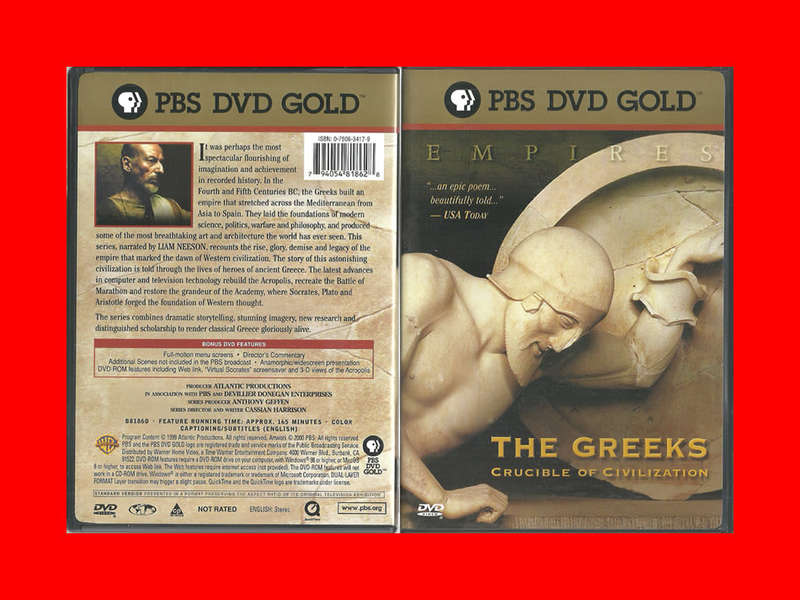 SALE! EXTREMELY RARE DVD - THE GREEKS CRUCIBLE OF CIVILIZATION -  REGION 1 EDITION