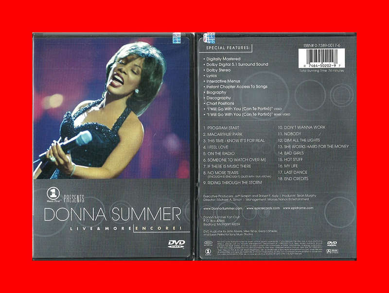 HUGE DVD SALE!   -  VH1 - DONNA SUMMER LIVE and MORE (ENCORE)