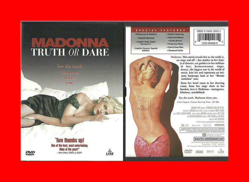 Madonna Truth or Dare DVD - Region 1 Edition