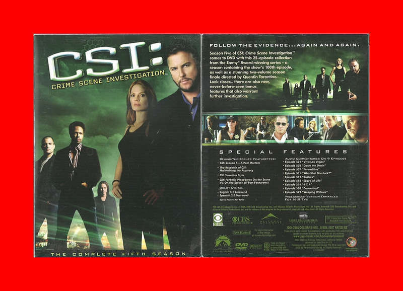 HUGE DVD SALE! DVD SET  - CSI: LAS VEGAS SEASON 5 -  REGION 1 EDITION