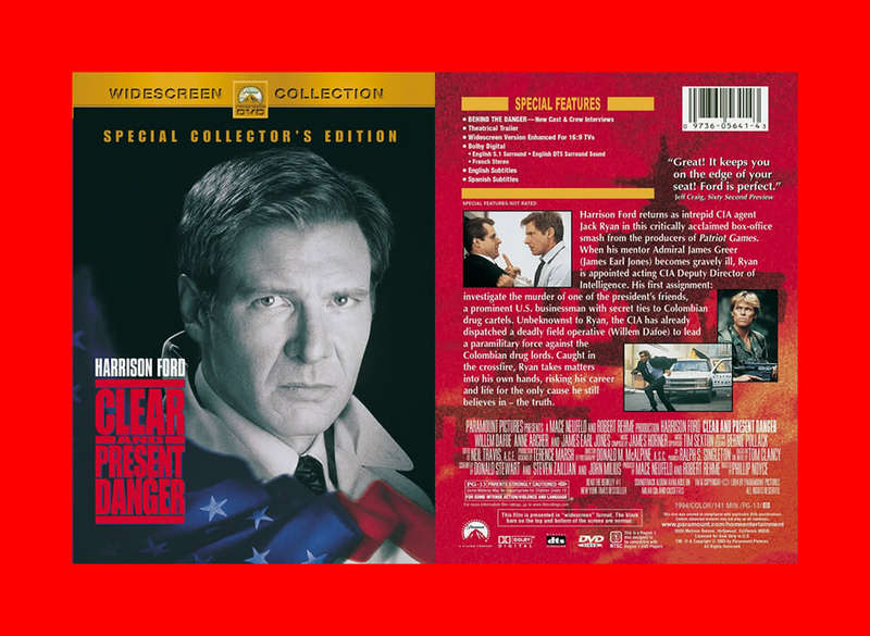 DVD  - CLEAR AND PRESENT DANGER -  REGION 1 EDITION (NEW)