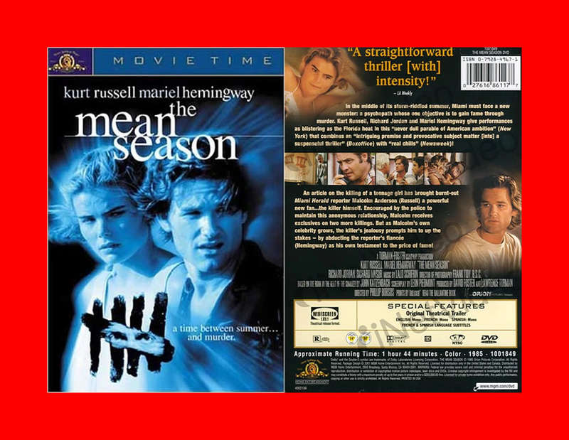 The Mean Season DVD - Region 1 Edition