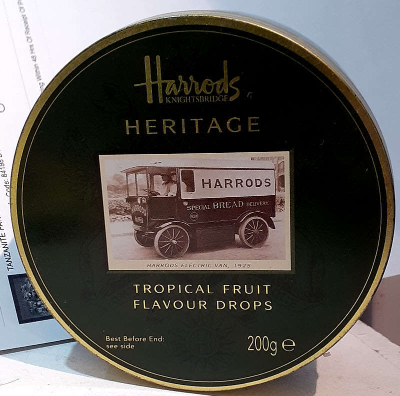 Harrods Knightsbridge Tropical Fruit Flavour Drops Tin