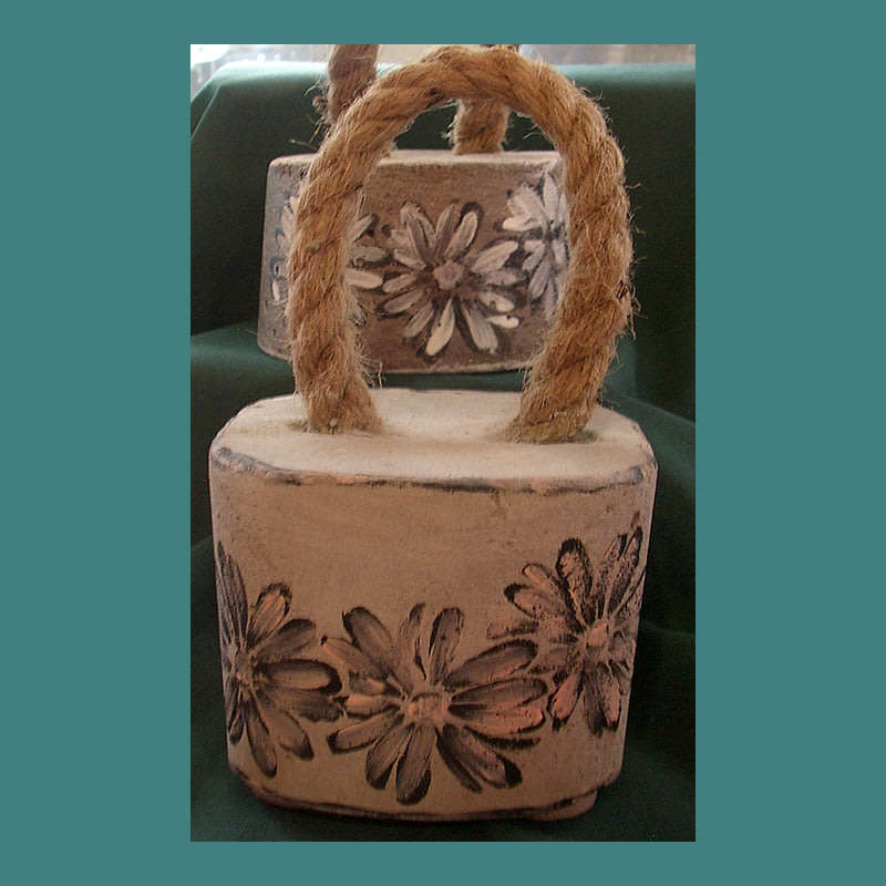 HAND CRAFTED CEMENT DOOR STOP WITH ROPE HANDLE