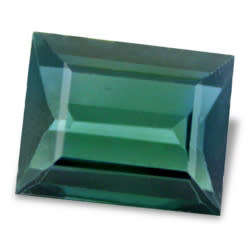 NATURAL TOURMALINE - DEEP GREEN BLUE BAGUETTE CUT - 1,09cts