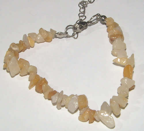 ***NATURAL GEMSTONES!!!*** SWEET BRACELET WITH NATURAL POLISHED ROUGH GEMSTONES! - AGATE!