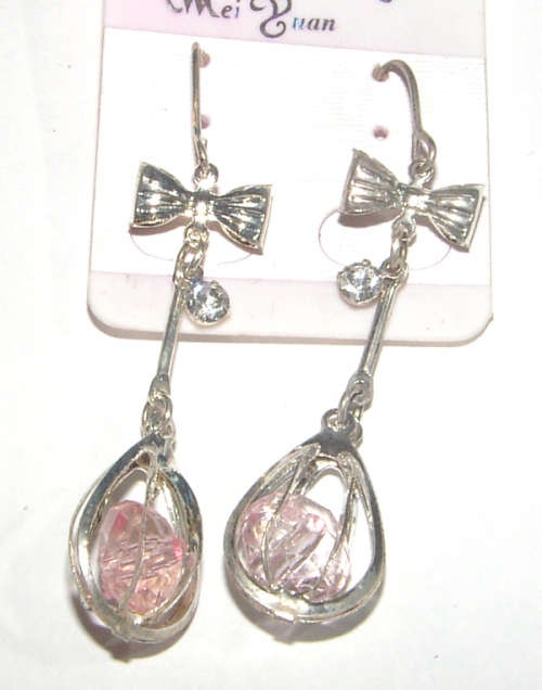 PRETTY CZECH RHINESTONE DANGLING EARRINGS!!!
