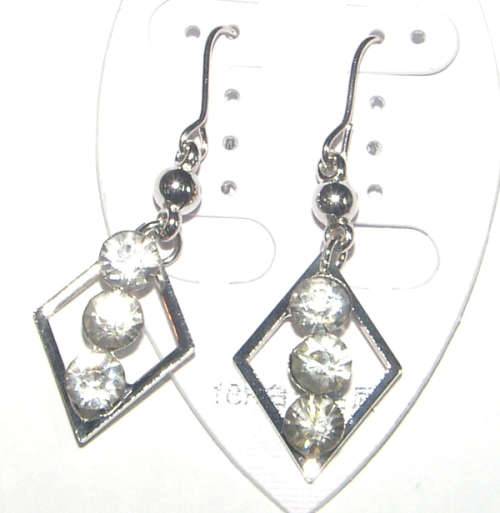 *** PRETTY*** CZECH RHINESTONE DANGLING EARRINGS!!!